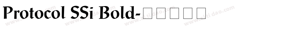 Protocol SSi Bold字体转换
